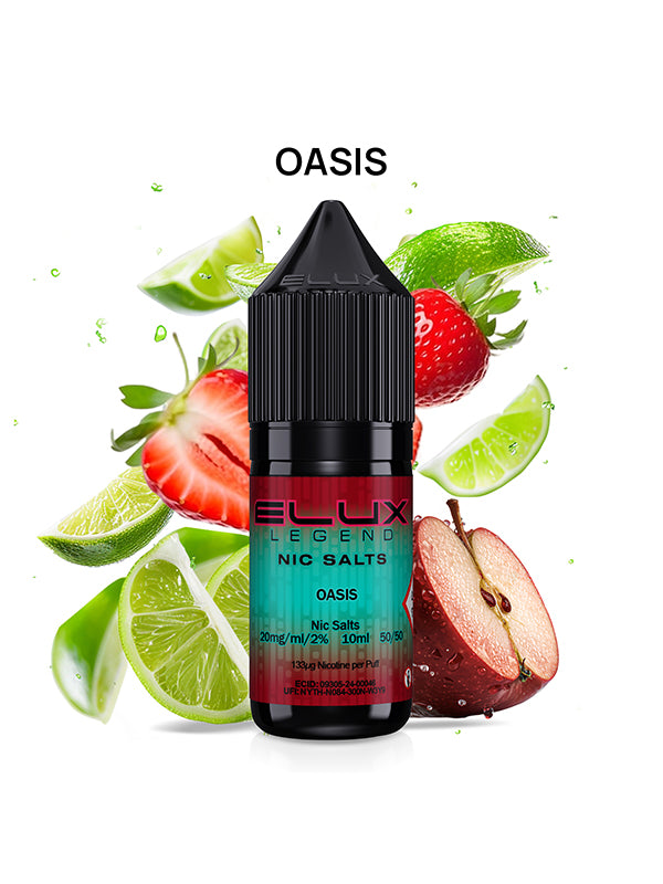 Elux Legend Oasis Nic Salt E-Liquids Strawberry, Red Apples and Lime