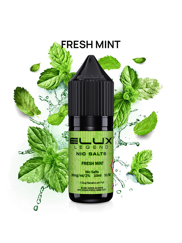 Elux Legend Fresh Mint Nic Salt E-Liquids with Mint Leaf