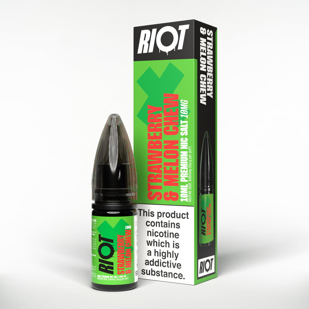 Strawberry Melon Chew Riot X Nic Salt E-Liquid by Riot squad 10mg