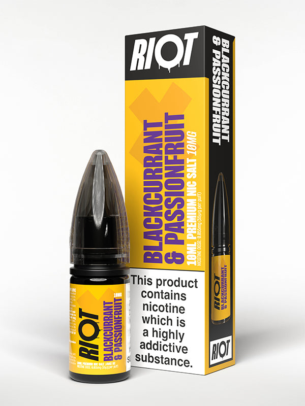 Blackcurrant Passionfruit Riot X Nic Salt E-Liquid by Riot Squad